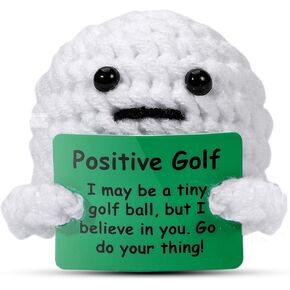 AICase Funny Positive Golf Ball Crochet Small Gag Gifts Ideas - Emotional Support Presents for Golfers, Men, Women, Christmas, Birthday, Fathers, Dad, Coworkers, Friend, Office, Male, Female