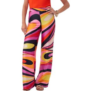 Trina Turk Women's Drapey Wide Leg Printed Pant