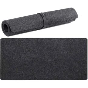 Large Felt Desk Pad Desk Protective Computer Pad Minimalistic Felt Anti-Slip Desk Mat for Keyboard and Mouse 35.43''X15.74''/90x40cm (Dark Gray)