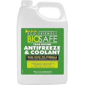 STAR BRITE BIO-SAFE Anti-Freeze / Coolant - Full Strength Propylene Glycol - Year-Round Engine Protection - 1 GAL (031700C)