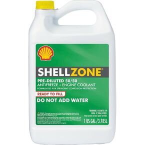 Shellzone 50/50 Pre-Diluted Antifreeze + Coolant (1 Gallon, Case of 6)