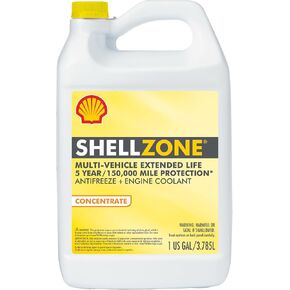 مانع التجمد المخفف مسبقًا بنسبة 50/50 من Shellzone + سائل التبريد (1 جالون، علبة مكونة من 6 عبوات)
