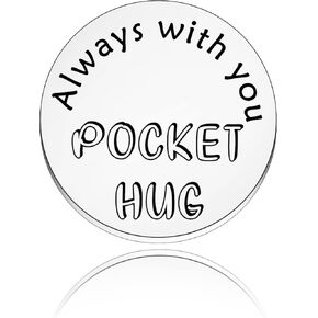 NC Long Distance Gifts Always with You Pocket Hug Token Relationship Gift for Boyfriend Couple Friends BFF Love Gift