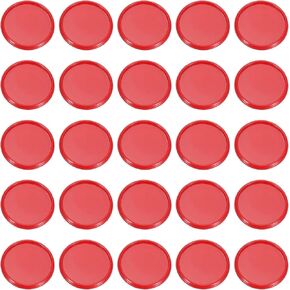 PATIKIL 35mm 1-1/2" Red Plastic Round Book Binding Discs, 33 Pcs Discbound Expansion Discs Plating Round Binder Rings for DIY Notebook Planner