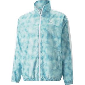 PUMA - Mens Summer Squeeze T7 Track Jacket, Color Light Aqua/AOP, Size: Medium