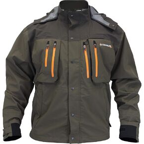 Compass 360 Men's Fishing Point Guide Wading Waterproof Breathable Jacket with Adjustable Hood