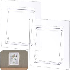 2 Pack Clear Single Pocket Wall File Holder Clear Hanging Wall Organizer Acrylic Wall Pocket for Charts Mails Folders Notices Catalogs Papers Magazines Menus, for Office and Home in Saudi Arabia