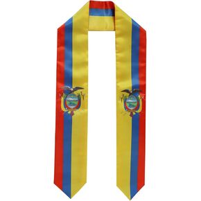 Ecuador Graduation Sash National Flag Graduation Sash/Stole International Study Abroad Adult Unisex Country Flag Graduation Sash (Ecuador)