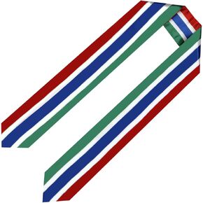 Gambia Flag Graduation Sash/Stole/Scarf 180X13CM Double Sided for Study Aboard International Students Graduation Decoration Item Gift