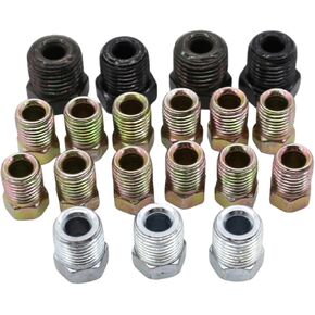 طقم تركيب خط فرامل السيارة المقاوم للصدأ لأنبوب 3/16 بوصة، وهج مقلوب (19 تركيبًا) in Kuwait