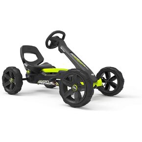BERG Reppy Raptor Kids Go Kart, Yellow - Pedal Vehicle for Ages 2.5-6 Years, Unisex, Adjustable Seat, Soundbox, Alloy Steel, Large, 9.1 kg, 40 kg Max