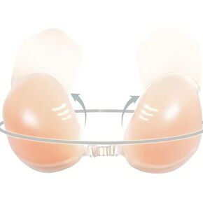 Push up Strapless Self Adhesive Bra, Invisible Silicone Bra for Backless Dress, Backless Bra for Women