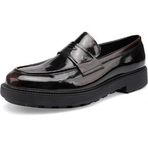 Patent Leather Loafer Slip-on, Formal Dress Shoes Classical Penny Loafers for Men