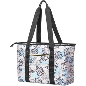 CURMIO Work Tote Bag for Women, Utility Work Bag with Pockets and Compartments for Laptop, Dandelion (Bag Only, Patent Design)