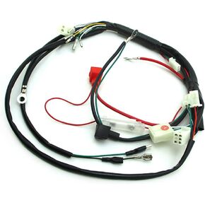 DJ-Motor Wiring Loom Harness Kick Start Kit for 50cc 70cc 90cc 110cc 125cc 140cc 150cc Electric Start Engine Dirt Pit Bike