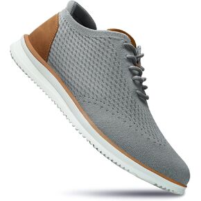 Men's Fashion Dress Sneakers Casual Walking Shoes Business Oxfords Mesh Comfortable Lightweight Breathable Tennis Lace-Up