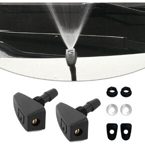 2PCS Car Wiper Nozzle, Automotive Windshield Washer, Adjustable Single Hole Fan-shaped Kit, 0.31" Portable Sprayer Head Replacement Parts,for Most Cars, Trucks and Vans