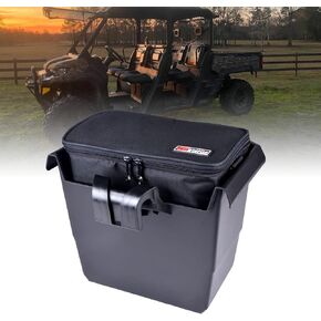 Goldfire Defender Center Underseat Storage Box Bin + Universal UTV Removable Portable Ice Chest Cooler Groceries Bag with Straps For Can Am Defender/Defender Max 2016+ Accessories(Part#715003446)