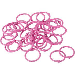 uxcell Loose-Leaf Binder Rings, 30mm/ 1.2 inch Metal Book Ring Key Holder for Home, Office Supplies, Orange, 36Pack