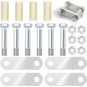 Trailer Shackle Kit 3-1/8" Trailer Shackle Straps 312 Tandem Trailer Axle Kit with Trailer Shackle Bolts for Double Eye Spring (3,500 lbs-7,200 lbs Axles)