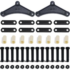 Trailer Shackle Kit,Single Trailer Axle Shackle Kit for Double Eye Spring 3,500 lbs-5,200 lbs 2 Packs (2Pcs EQ-E1 Equalizer,14Pcs Nuts and Bolts)