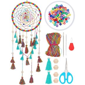 DIY Dreamcatcher Kit Make Your Own Dream Catcher Kit Handmade Colorful Dream Catcher Making Kit for Beginner with Tassels and Instruction for Bedroom Wall Decor Nursery Room