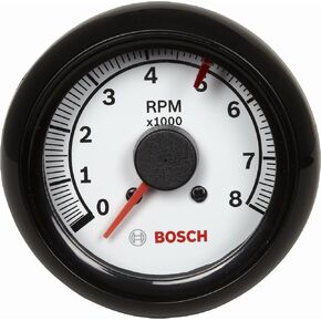 Actron Bosch SP0F000022 Sport II 2-5/8" Tachometer (White Dial Face, Black Bezel)