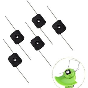 5pcs Black Replacement String Blades for Cordless Weed Wacker, Electric Weed Cordless Eater Battery Powered Brush Cutter String Blades Heads for Weed Trimmer hole String Trimmer Parts and Accessories