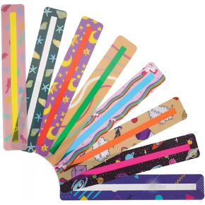 32 Pieces Guided Reading Highlight Colored Overlays Cute Kids Bookmarks Help with Dyslexia for Children and Teaching Supplies (8 Colors)