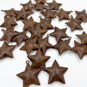 20pcs Rusty Metal Pentagram Bells, Small Rusty Stars Metal Craft Stars for Christmas and Holiday Wreaths Holiday Home Decoration, Rusty Stars Hanging Decoration, Farmhouse Rustic Decoration, in Saudi Arabia