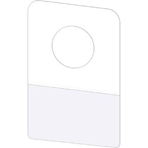 400 Pcs Hang Tabs, Self Adhesive Hang Tags, Clear Plastic Hanging Tabs Heavy Duty for Store Retail Display, Round Hole, 0.87 x 1.38 Inch