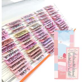 Bible Tabs for Women, Bible Index Tabs Old and New Testament for Study Bible, Tojoyify 100 Laminated Book Tabs - 66 Books Plus 7 Catholic Books, 8 Ref, 19 Write-on, Easy to Read and Apply - 1 Pack