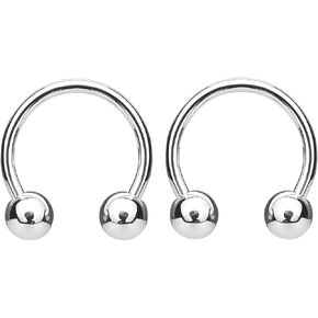 Pierced Owl - G23 Solid Titanium Ball End Horseshoe Barbells, Sold as a Pair