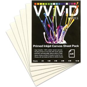 VViViD Inkjet Canvas 100% Real Printable Cotton LTR 8.5 X 11 125lbs. 340gsm 17mil (30 sheets)