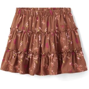 The Children's Place Girls' Pull On Everyday Skorts, Pecan Pie Floral