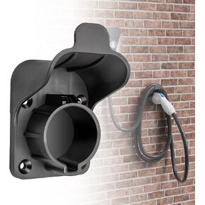 Anina EV Charger Holder SAE J1772 Charging Cable Organizer for Portable Electric Car Charger Cable Hanger Electric Vehicle Charging Cord Holder Wall-Mount Connector Space Saving