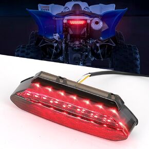 DREAMIZER Motorcycle Tail Light,Smoke Black LED Motorcycle Taillight Integrated Running Brake Light Compatible With Yamaha 2006-2009 YFZ450