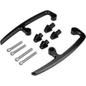 Motorcycle Passenger Rear Grab Bars,CNC Aluminum Alloy Rear for Seat Rail Kit Mounting Hardware for Z650 2017-2018(Black)
