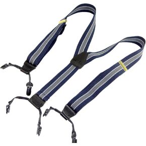 Holdup Brand Stripe Series Double-Ups Style Suspenders for Men with patented No-Slip® black clips