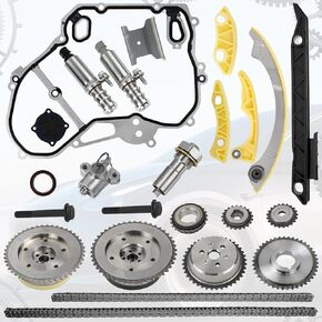 Timing Chain Kit VCT Selenoid Actuator Gear Cover Gasket fit for 2009-2017GM Chevy Buick Equinox HHR Malibu Terrain 2.2L 2.4L Ecotec and Pontiac G5,OEM:90537632 24424758.