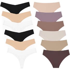 DEANGELMON نساء سلس ناعم سيور لا تظهر البيكينيات سراويل داخلية حزمة M in Kuwait