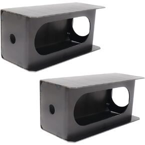 Steel Trailer 6" Oval Tail Light / 2" Round Side Light Mount Box-2pack