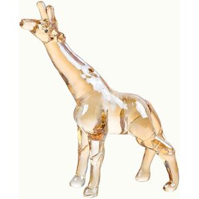 Crystal Gold Giraffe Collectible Figurines, Birthday Christmas Cute Giraffe Gifts for Women Children Crystal Decor for Home Office