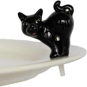 Nora Fleming Scaredy Cat (Black Cat) - Hand-Painted Ceramic Halloween Decor - Fall Minis for The Home and Office - A419