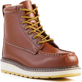 Men's SureTrack 6" Leather Steel Toe Work Boot foe Men, Goodyear Welt, Oil/Slip Resistant, Wedge Sole, Moc Toe Men's Work Boots, EH