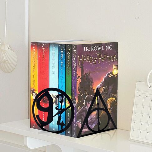 Decorative Bookends for Bookshelf, Black Magic Book Stopper, Unique Gifts for Family Friends Kids, Study Room Home Office Decor in Saudi Arabia