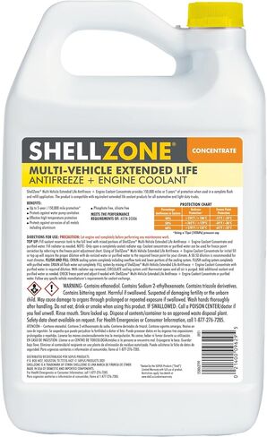 مانع التجمد المخفف مسبقًا بنسبة 50/50 من Shellzone + سائل التبريد (1 جالون، علبة مكونة من 6 عبوات) in Saudi Arabia