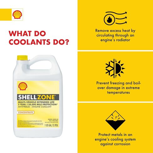 مانع التجمد المخفف مسبقًا بنسبة 50/50 من Shellzone + سائل التبريد (1 جالون، علبة مكونة من 6 عبوات) in Saudi Arabia