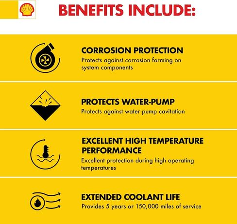 مانع التجمد المخفف مسبقًا بنسبة 50/50 من Shellzone + سائل التبريد (1 جالون، علبة مكونة من 6 عبوات) in Saudi Arabia