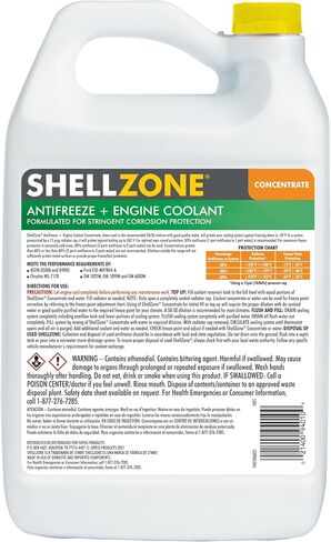 مانع التجمد المخفف مسبقًا بنسبة 50/50 من Shellzone + سائل التبريد (1 جالون، علبة مكونة من 6 عبوات) in Saudi Arabia